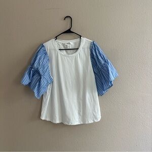 Bailey / 44 Striped Statement Sleeve Blouse